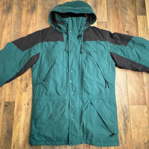 Vintage LL Bean Snow Jacket Men's Medium Tall Green Thinsulate Waterproof 90s - Picture 6 of 13